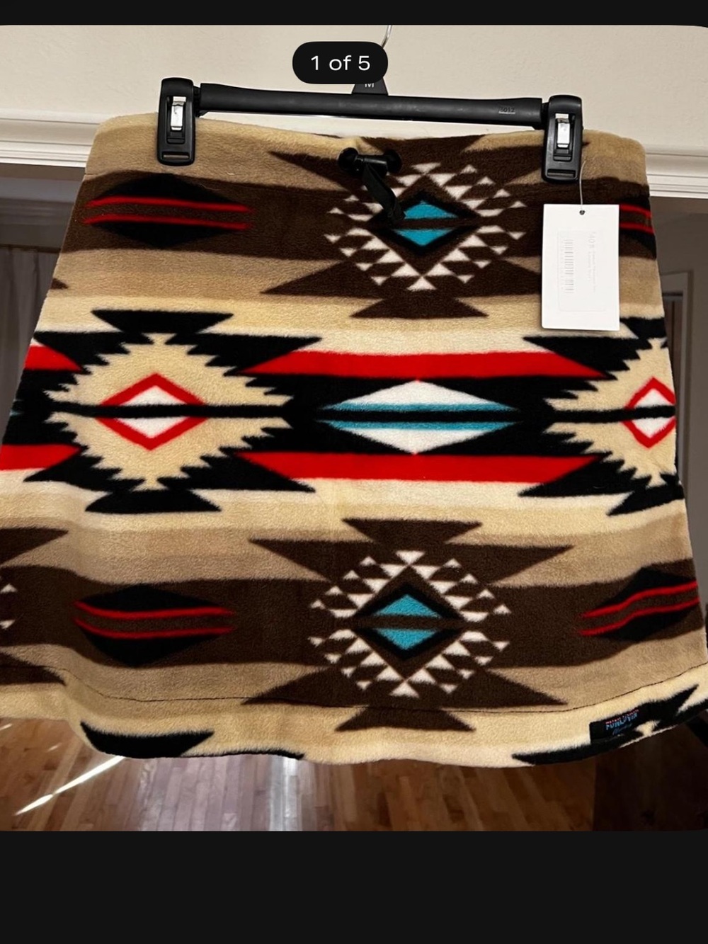 Southwestern Mini Skirt in Brown, Red & Turquoise
